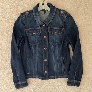 NWT White House Black Market Denim Jacket, L